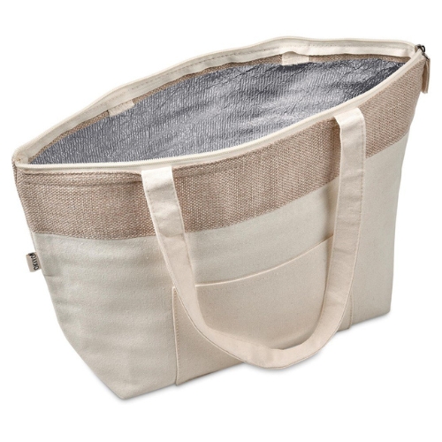 Cotton & Jute 12 Can Lunch Cooler - Image 2